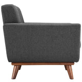 Flint Wood Armchair Set of 2 in Gray