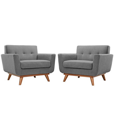 Engage Wood Armchair Set of 2 in Expectation Gray