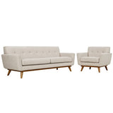 Flint Armchair and Sofa Set of 2 in Beige