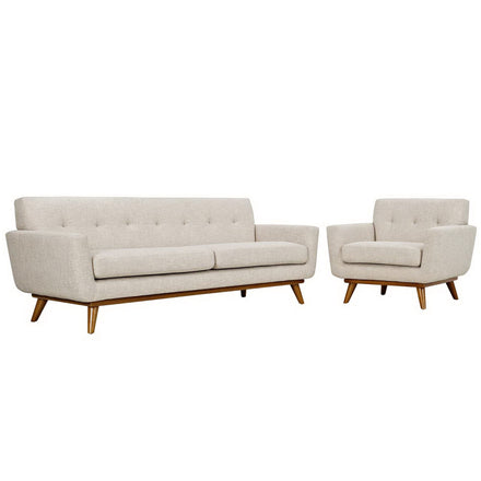 Engage Armchair and Sofa Set of 2 in Beige