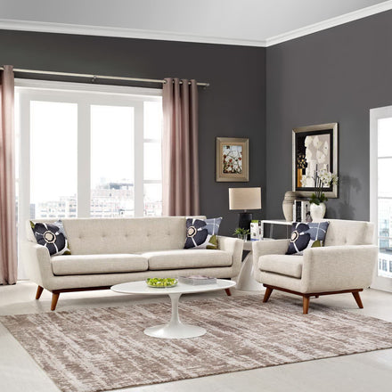 Engage Armchair and Sofa Set of 2 in Beige