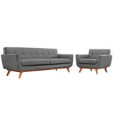 Flint Armchair and Sofa Set of 2 in Expectation Gray