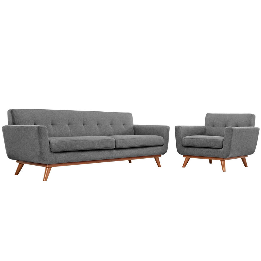 Flint Armchair and Sofa Set of 2 in Expectation Gray
