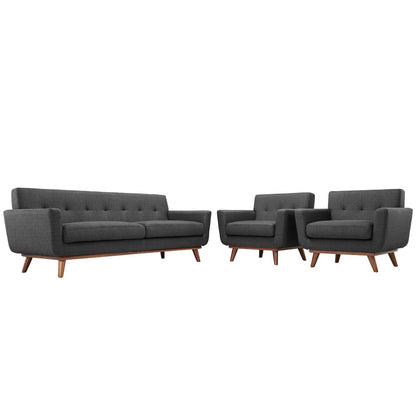 Engage Armchairs and Sofa Set of 3 by Furniture For America