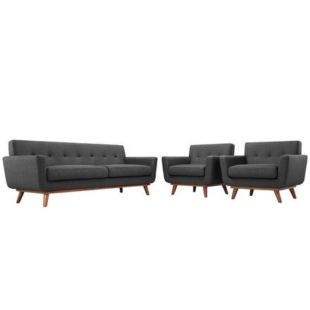 Engage Armchairs and Sofa Set of 3 in Gray