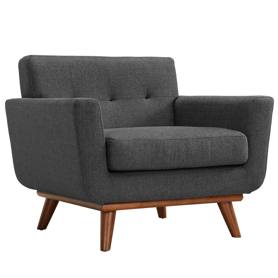 Flint Armchairs and Sofa Set of 3 in Gray