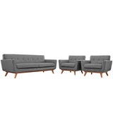 Flint Armchairs and Sofa Set of 3 in Expectation Gray