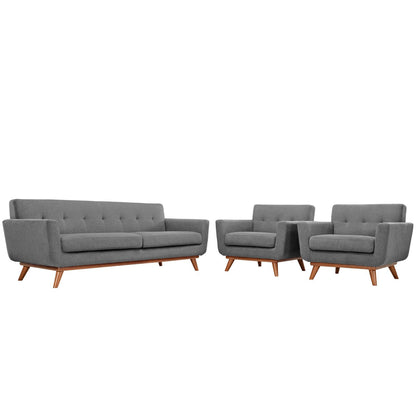 Engage Armchairs and Sofa Set of 3 by Furniture For America