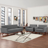 Flint Armchairs and Sofa Set of 3 in Expectation Gray