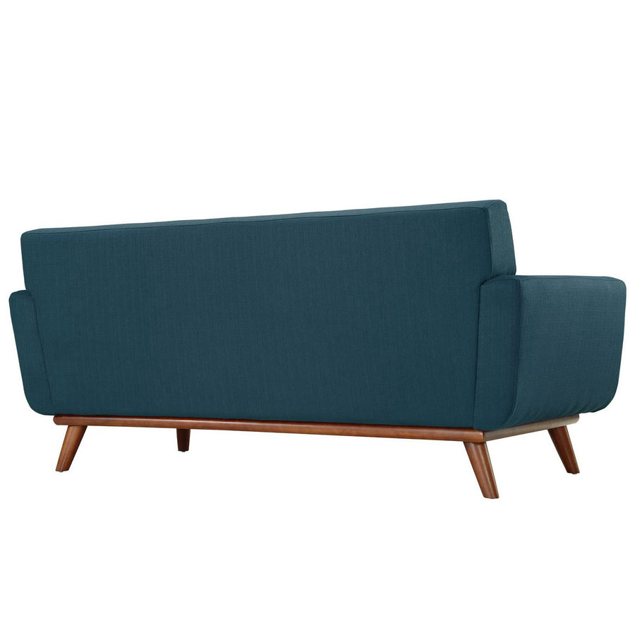 Flint Armchairs and Loveseat Set of 3 in Azure