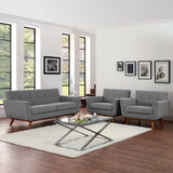 Flint Armchairs and Loveseat Set of 3 in Expectation Gray