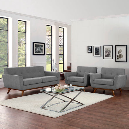 Engage Armchairs and Loveseat Set of 3 in Expectation Gray