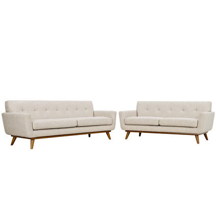Engage Loveseat and Sofa Set of 2 in Beige