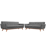 Flint Loveseat and Sofa Set of 2 in Expectation Gray