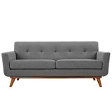 Flint Loveseat and Sofa Set of 2 in Expectation Gray