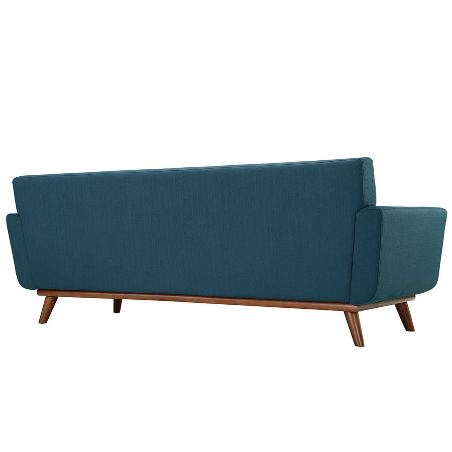 Flint Sofa Loveseat and Armchair Set of 3 in Azure