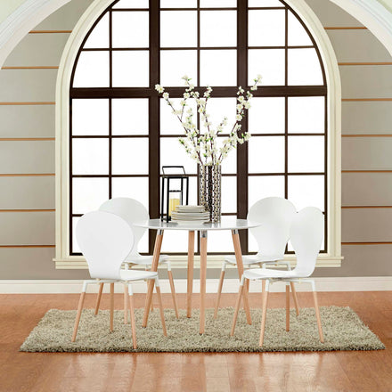 Path Dining Chair Set of 4 in White