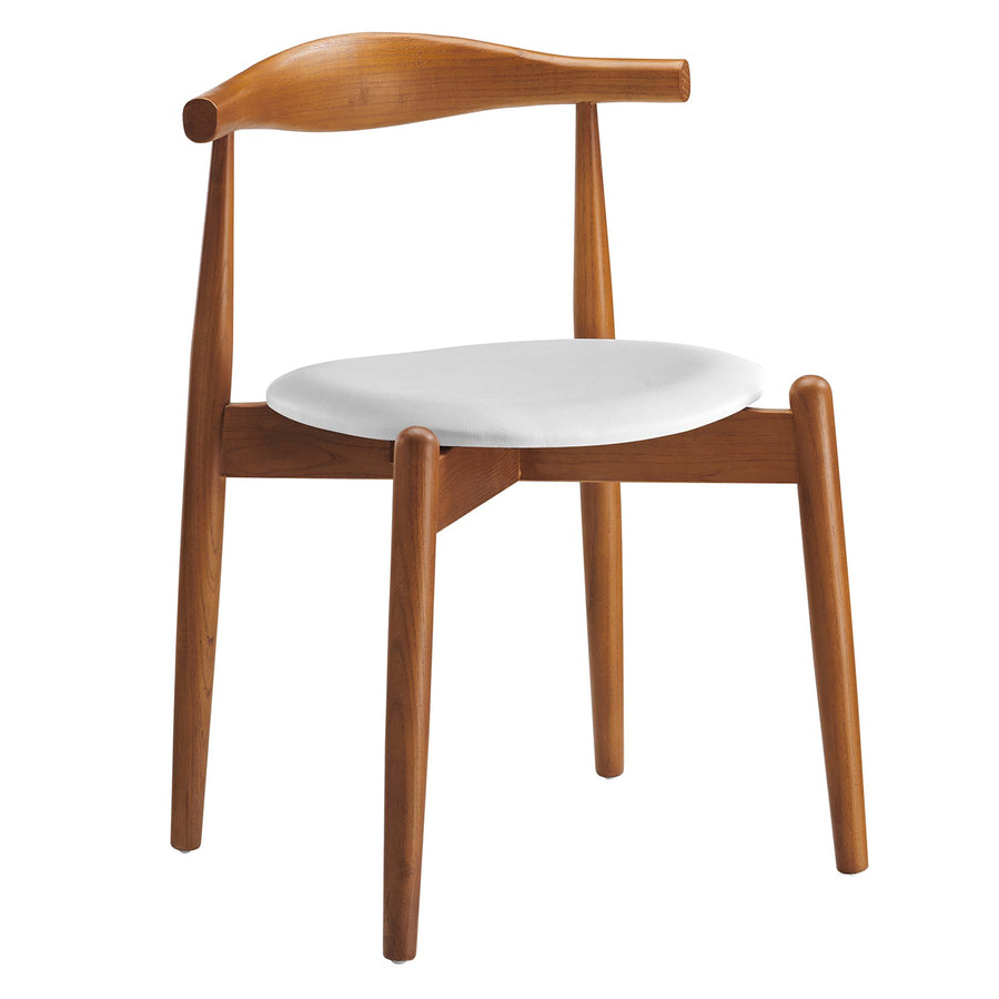 Chenin Dining Side Chairs Set of 2 in Dark Walnut White