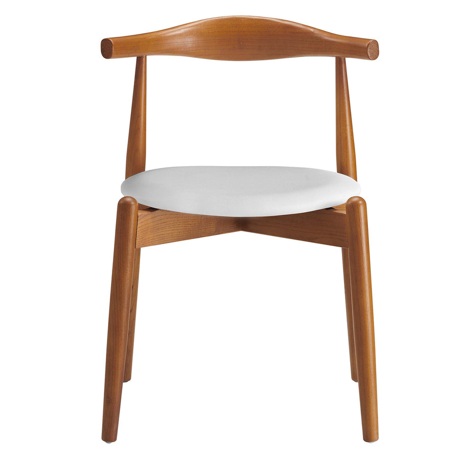 Chenin Dining Side Chairs Set of 2 in Dark Walnut White