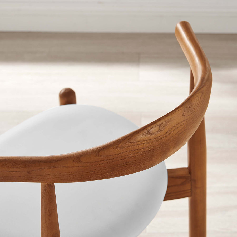 Chenin Dining Side Chairs Set of 2 in Dark Walnut White