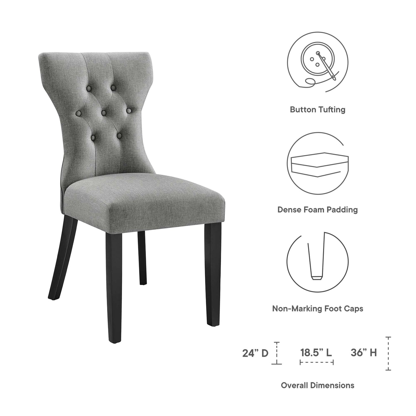 Silhouette Dining Side Chair by Furniture for America