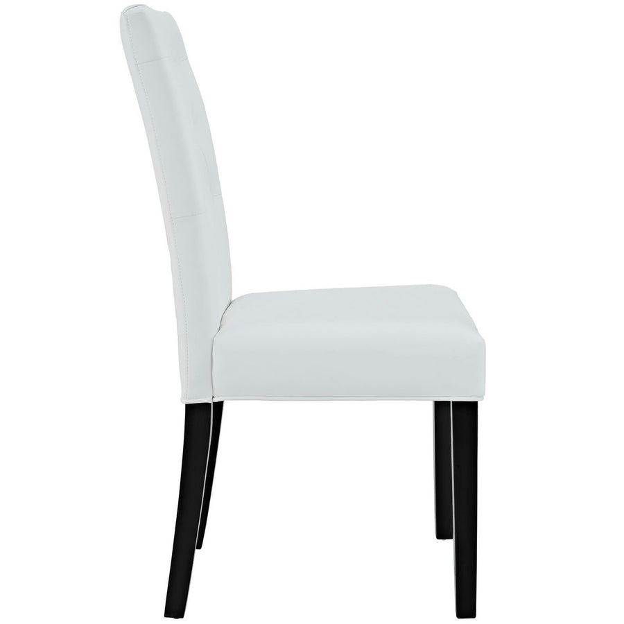 Heather Dining Vinyl Side Chair in White