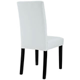 Heather Dining Vinyl Side Chair in White