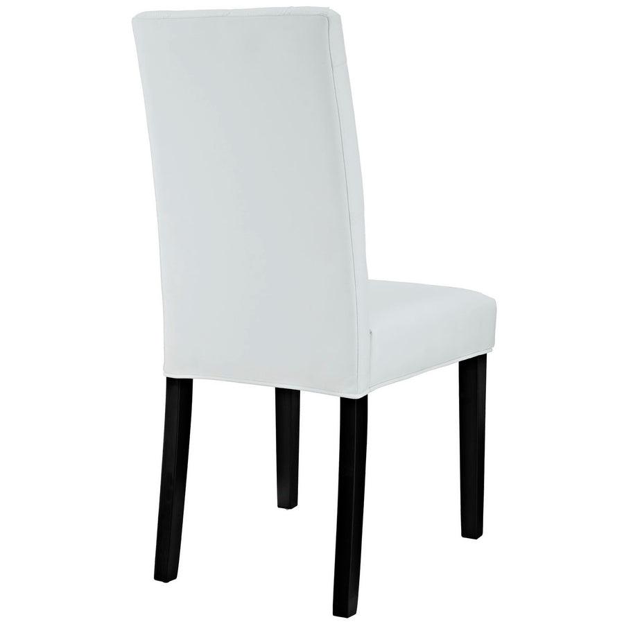 Heather Dining Vinyl Side Chair in White