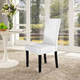 Heather Dining Vinyl Side Chair in White