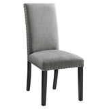 Maison Dining Upholstered Fabric Side Chair in Light Gray