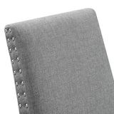 Maison Dining Upholstered Fabric Side Chair in Light Gray