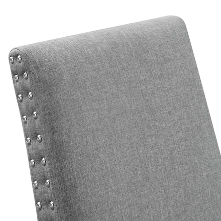 Parcel Dining Upholstered Fabric Side Chair in Light Gray
