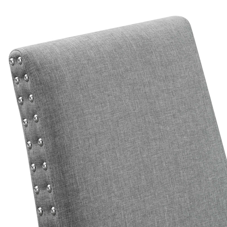 Maison Dining Upholstered Fabric Side Chair in Light Gray