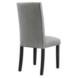 Maison Dining Upholstered Fabric Side Chair in Light Gray