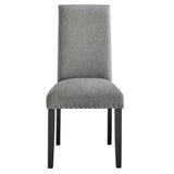 Maison Dining Upholstered Fabric Side Chair in Light Gray