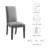 Maison Dining Upholstered Fabric Side Chair in Light Gray