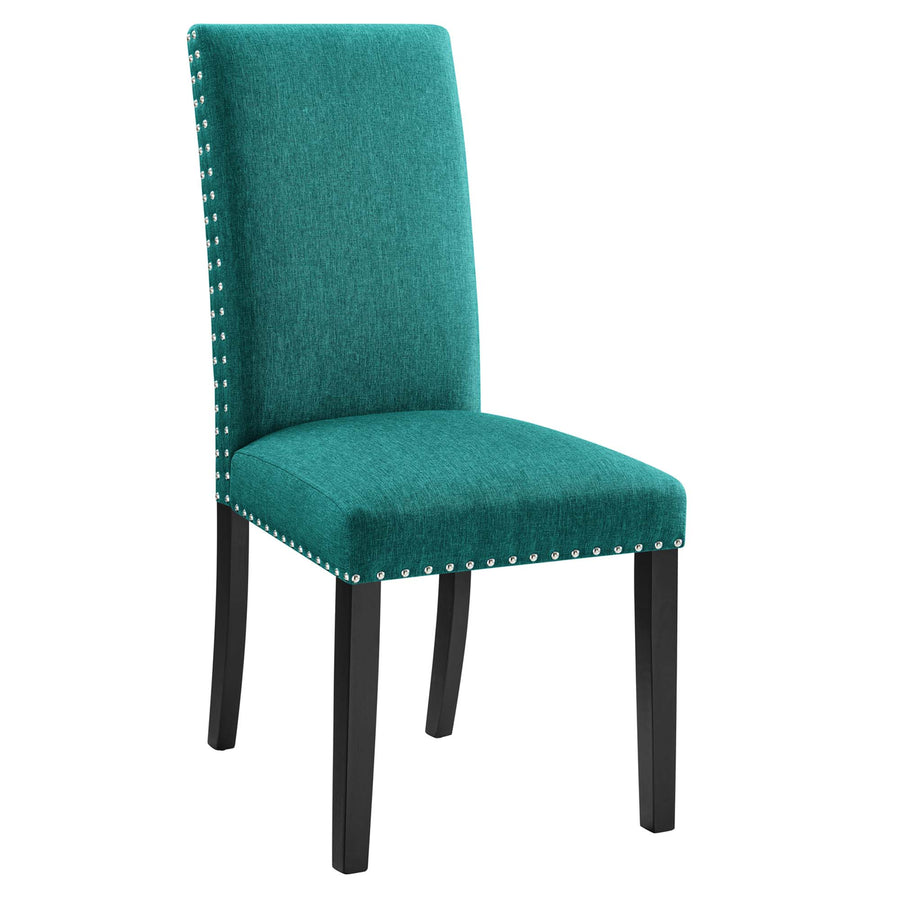 Maison Dining Upholstered Fabric Side Chair in Teal
