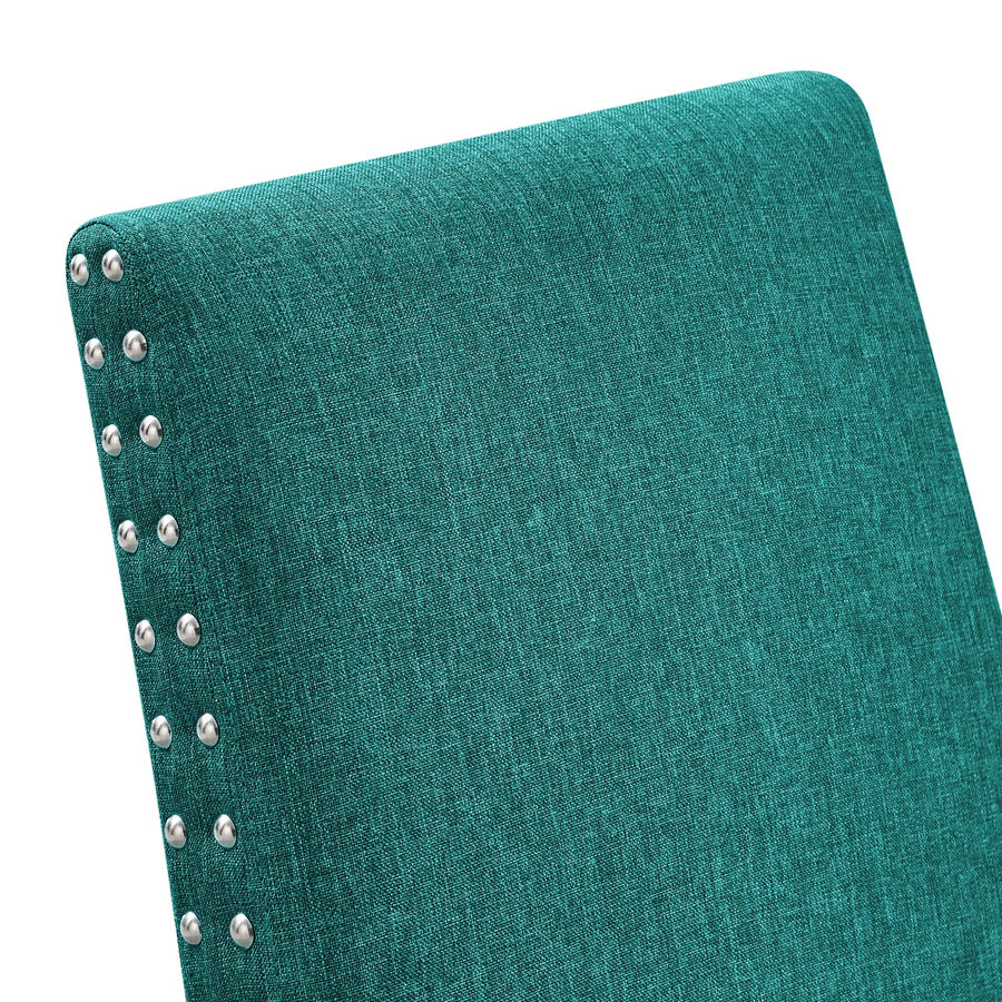 Maison Dining Upholstered Fabric Side Chair in Teal