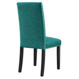 Maison Dining Upholstered Fabric Side Chair in Teal