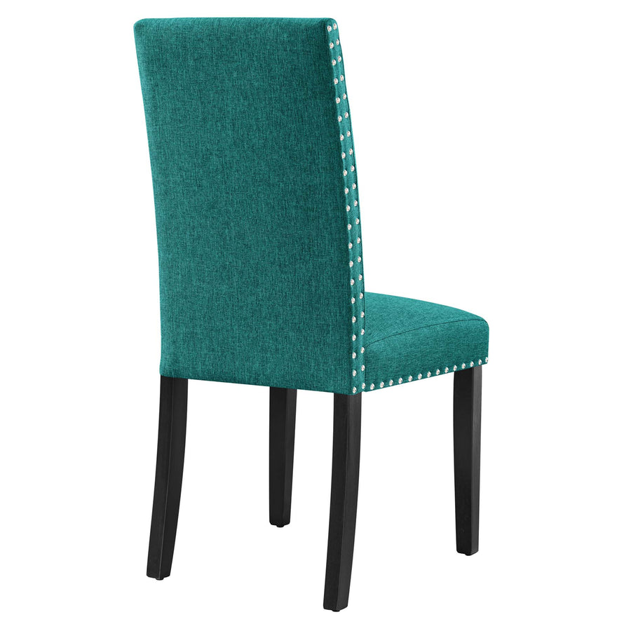 Maison Dining Upholstered Fabric Side Chair in Teal