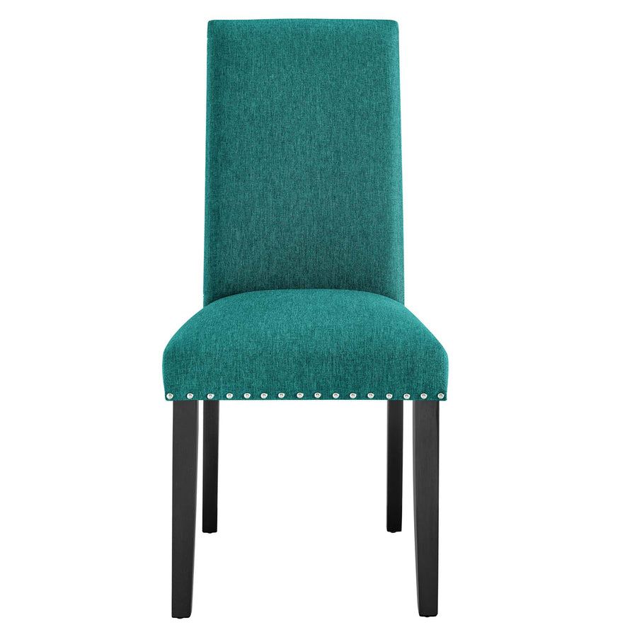 Maison Dining Upholstered Fabric Side Chair in Teal