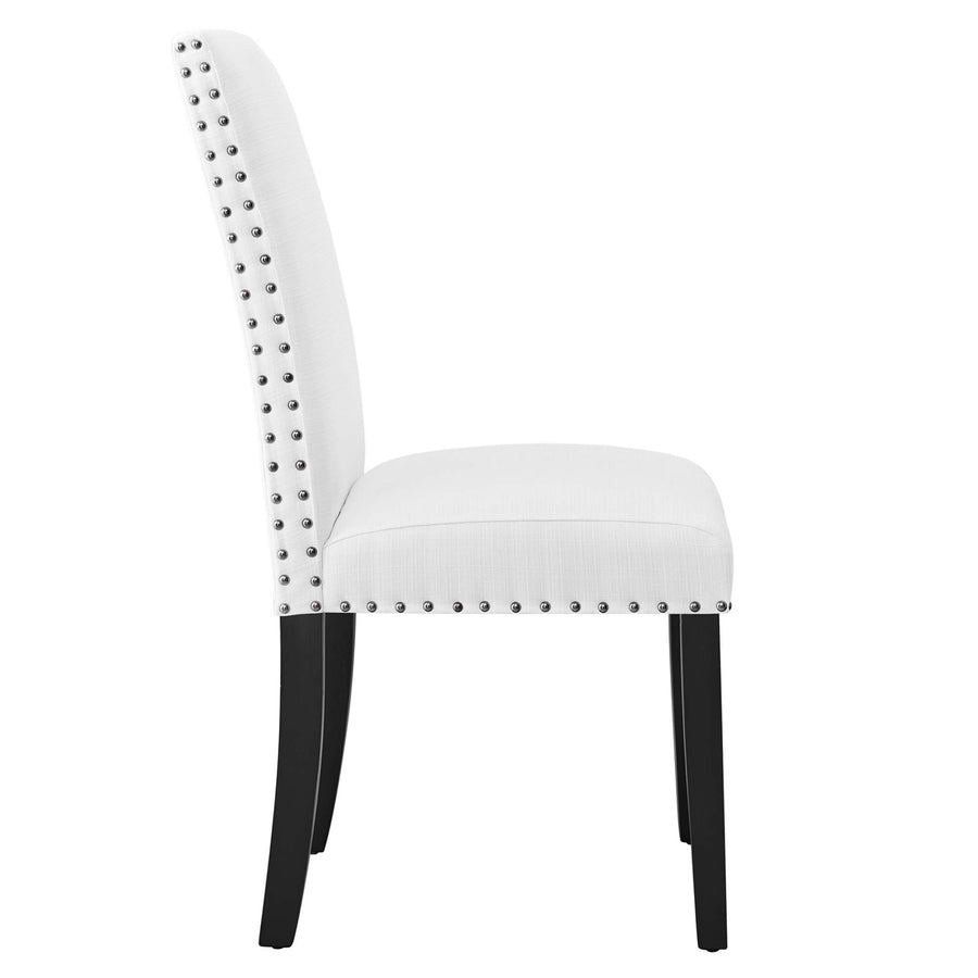 Maison Dining Upholstered Fabric Side Chair in White