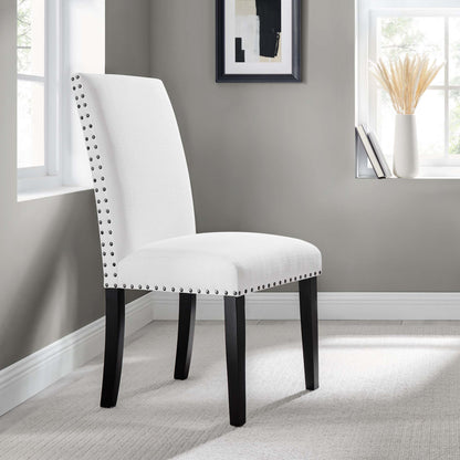 Parcel Dining Upholstered Fabric Side Chair by Furniture For America