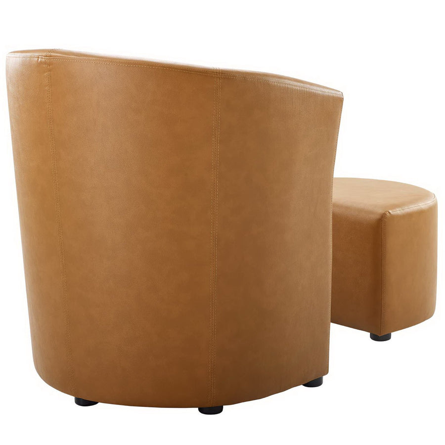 Juliet Armchair and Ottoman in Tan