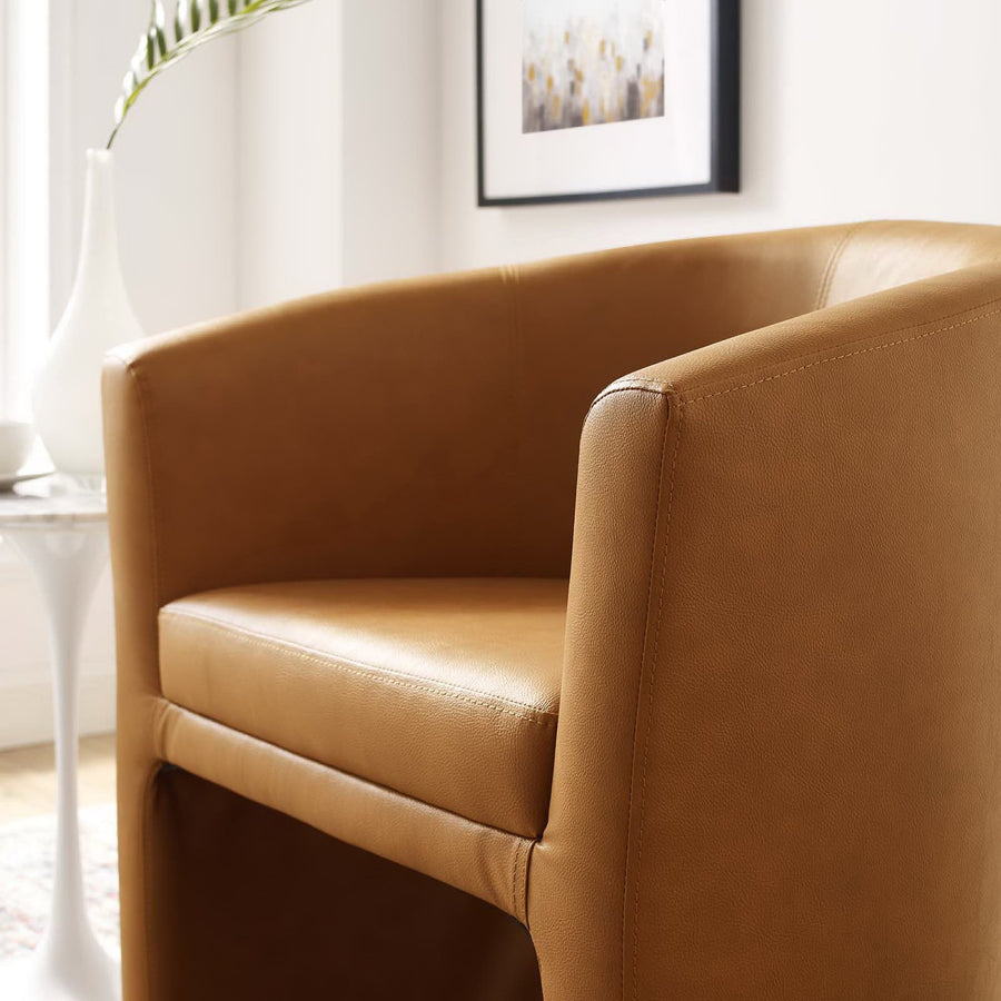 Juliet Armchair and Ottoman in Tan