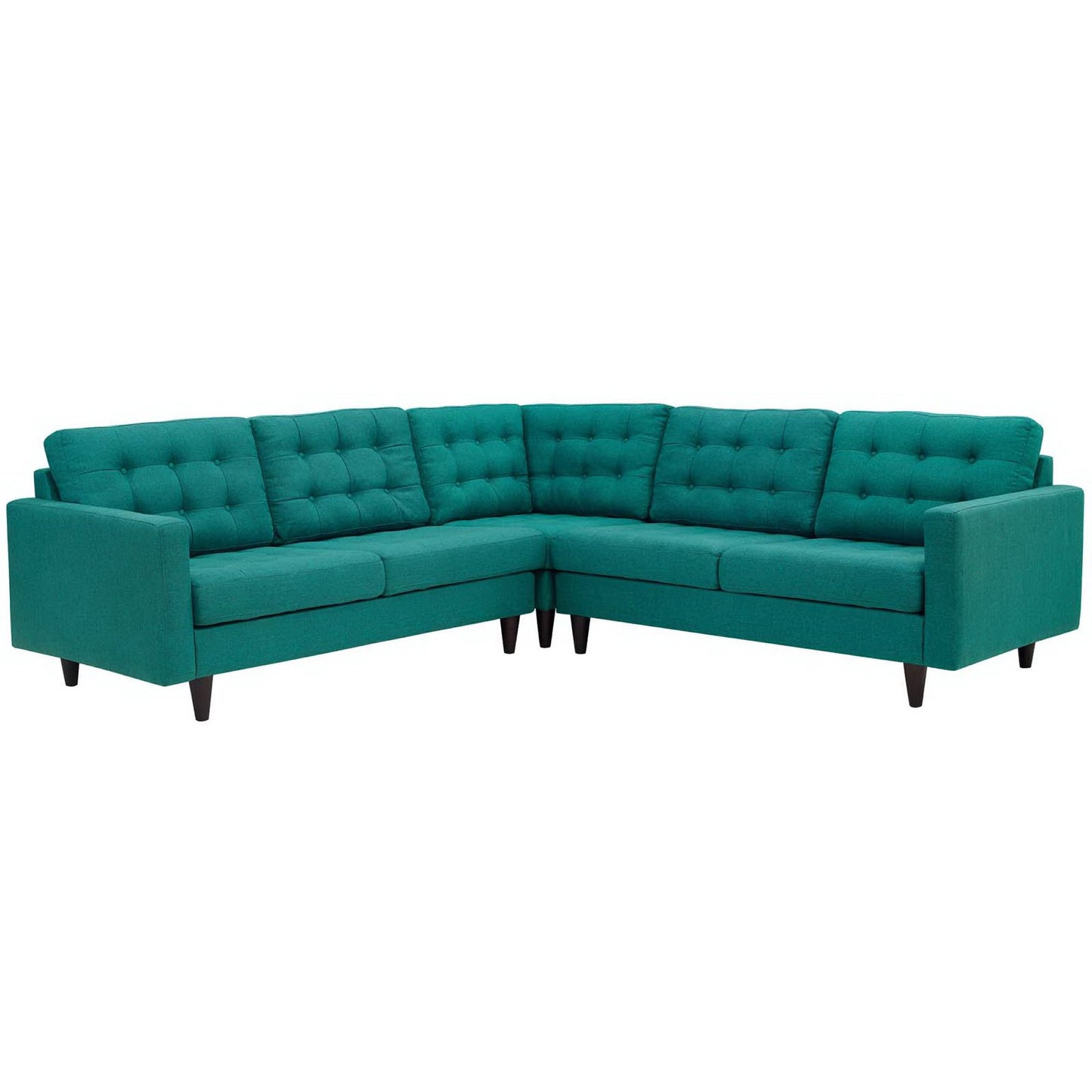 Empress 3 Piece Upholstered Fabric Sectional Sofa Set by Furniture for America
