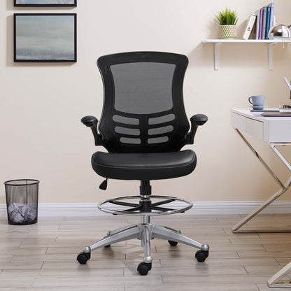 Attainment Vinyl Drafting Chair by Furniture for America