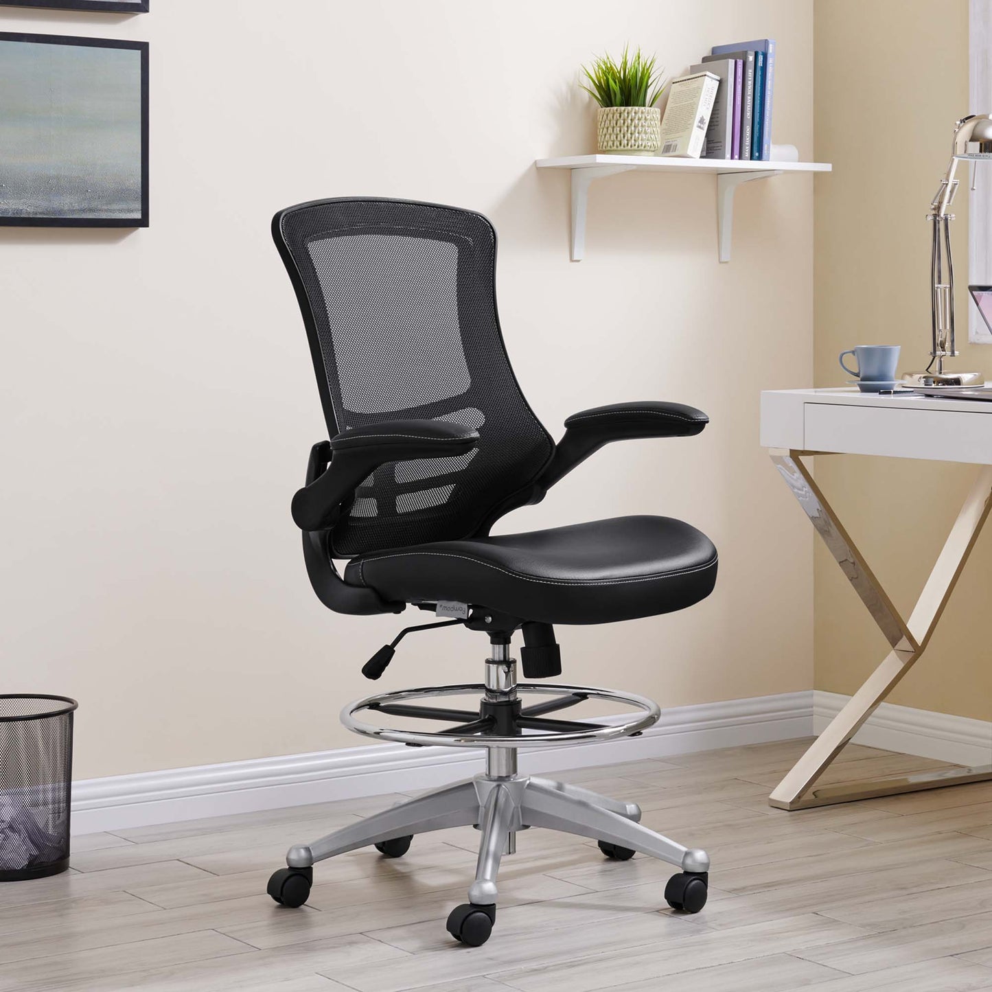 Attainment Vinyl Drafting Chair by Furniture for America