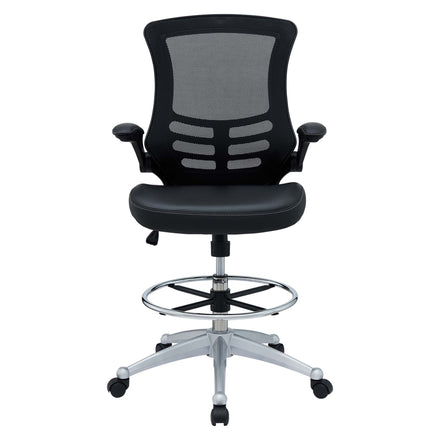 Attainment Vinyl Drafting Chair in Black