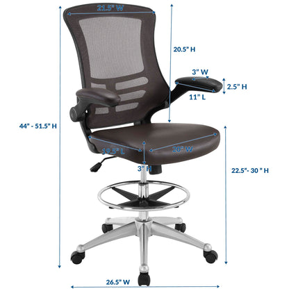 Attainment Vinyl Drafting Chair by Furniture for America